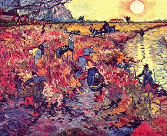 Die roten Weingarten, Vincent Van Gogh